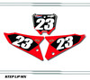 Honda CRF250R 2022-23 Factory22 Style, O2, Quick Ship Number Plate Decals