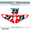 Option 1 Factory 21 Style Number Plates White Backgrounds Black Numbers