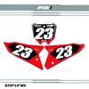 Option 2 Factory 21 Style Number Plates Black Backgrounds White Numbers