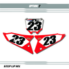 Option 1 Factory 21 Style Number Plates White Backgrounds Black Numbers