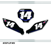 Yamaha YZ250F 2024 Factory21 Style Quick Ship Number Plate Decals