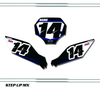 Yamaha YZ450F 2023-24 Factory21 Quick Ship Number Plate Decals