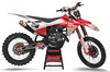 Silver Mahem Gas Gas Kit with White Backgrounds, Black Numbers