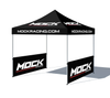 Open Setup 10×10 Canopy + 2 Half Walls

Our most open configuration, with two custom printed half walls. 