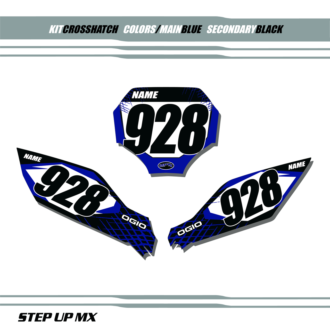 Crosshatch Yamaha Number Plate Decals