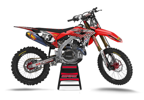 Razor Honda Kit with white backgrounds black numbers Razor Honda Kit with white backgrounds black numbers