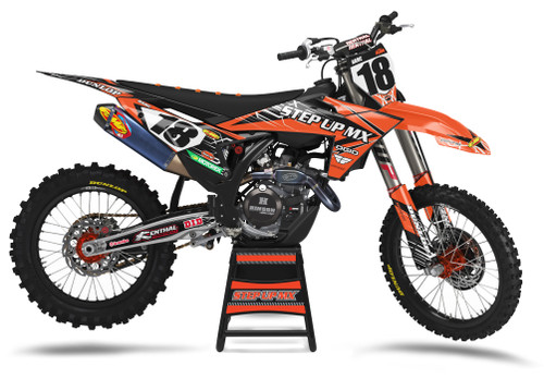 Velocity KTM Kit with White Backgrounds Black Numbers Velocity KTM Kit with White Backgrounds Black Numbers