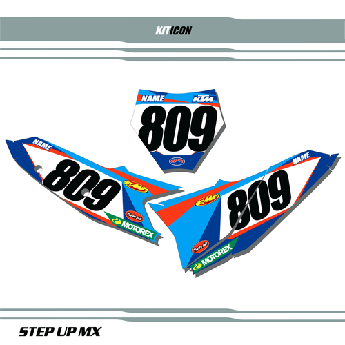 Icon Kit Numberplates Only with White Backgrounds, Black Numbers