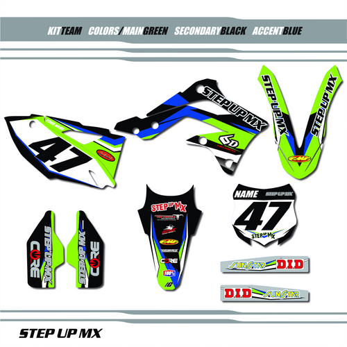 Kawasaki, Step Up MX Team graphic kit.