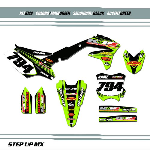 Full KMS Team Kit, order with your requested name, number and motorsports sponsor logo's Full KMS Team Kit, order with your requested name, number and motorsports sponsor logo's