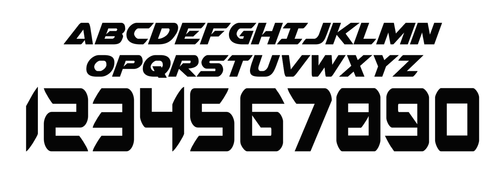 MX 1 JERSEY LETTERING STYLE