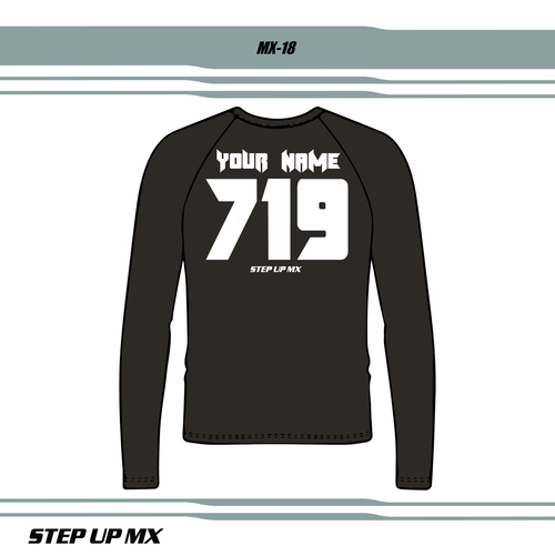 Choose your name, number and options for custom jersey lettering