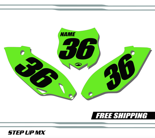 Kawasaki KX250F 13-16 KX450F 13-15 quick ship number plates-racer