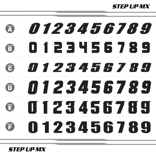 BLAZE Gas Gas Number Plate Decals BLAZE Gas Gas Number Plate Decals