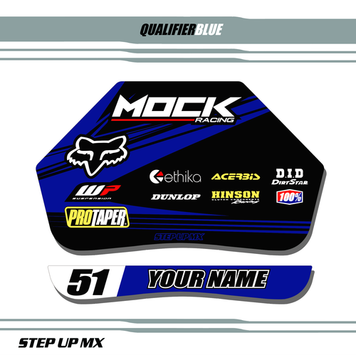Blue Qualifier Pit Board Decal Blue Qualifier Pit Board Decal