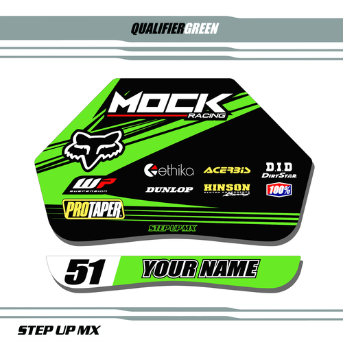 Green Qualifier Pit Board Decal Green Qualifier Pit Board Decal