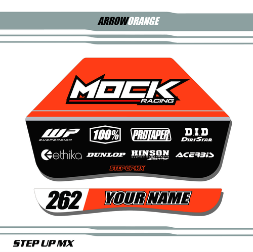 Orange Arrow Pit Board Decals Orange Arrow Pit Board Decals