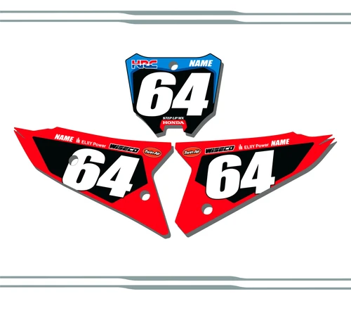 Honda CRF250R 2022-23 Factory21 style quick ship number plates