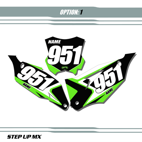 Kawasaki KX250F 2021-23 MECKX18 Style Quick Ship Number Plates