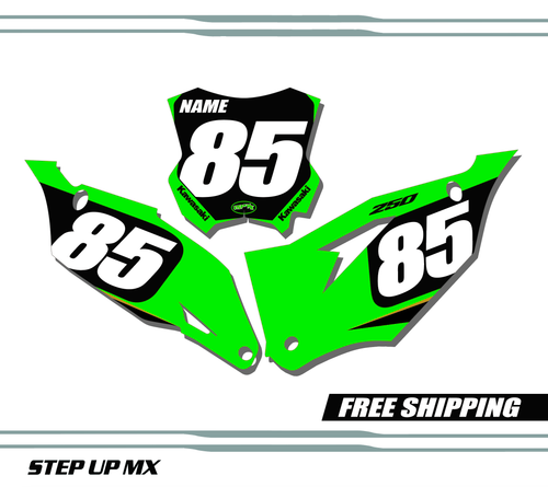 Kawasaki KX250F 2021-23 Factory20 Style Quick Ship Number Plates Kawasaki KX250F 2021-23 Factory20 Style Quick Ship Number Plates