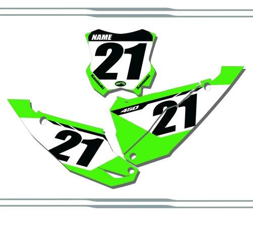 Kawasaki 450 2024 Factory24 Style, O1, Quick Ship Plate Decals