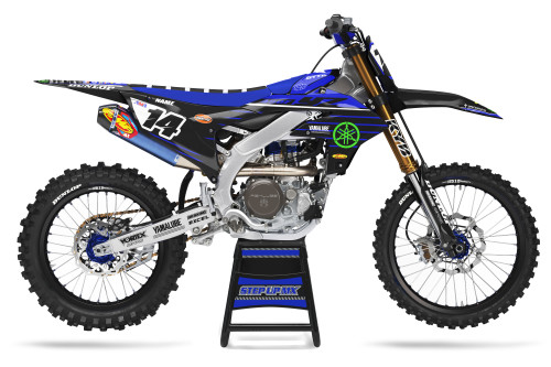 Yamaha YZ Factory Kit White Backgrounds Black Numbers