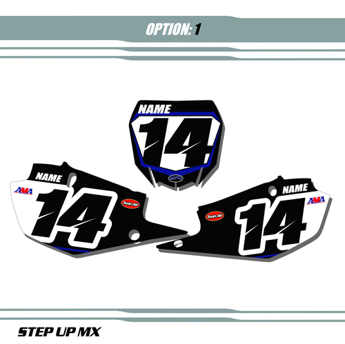 Factory 21 Style Yamaha Number Plates White Backgrounds Black Numbers Factory 21 Style Yamaha Number Plates White Backgrounds Black Numbers