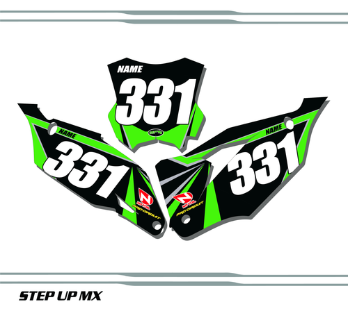 Arrow number plate decals. White backgrounds black numbers Arrow number plate decals. White backgrounds black numbers