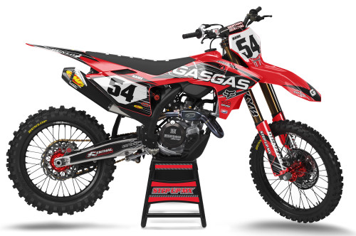 Velocity GAS GAS Graphic Kit with White Backgrounds, Black Numbers