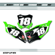 Velocity Kawasaki Number Plate Decals with Black Backgrounds White Numbers