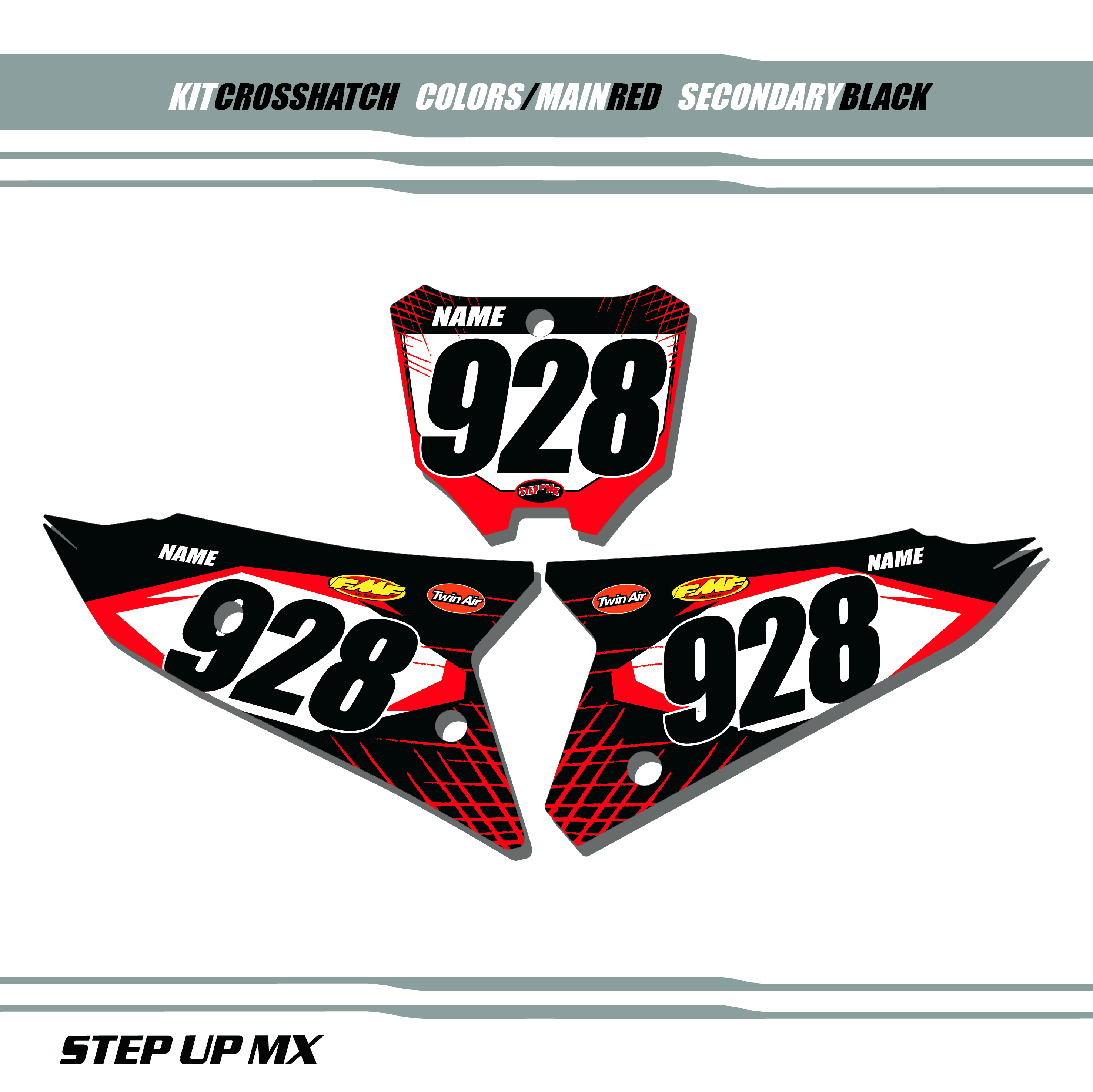 Crosshatch Honda Number Plate Decals