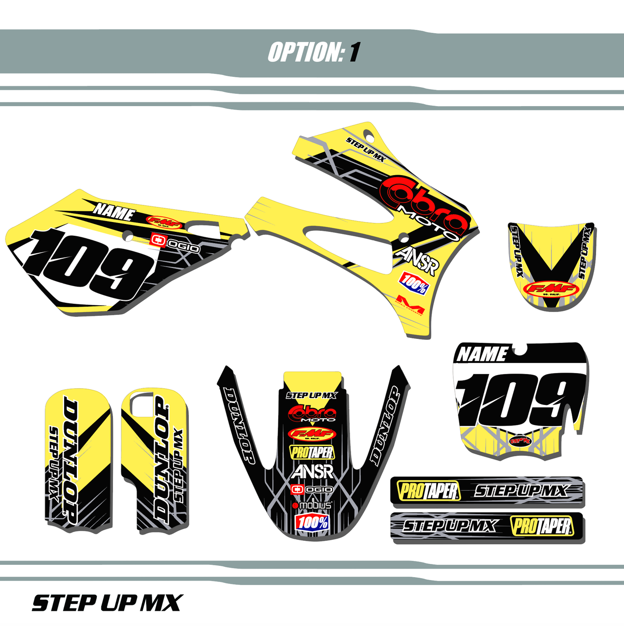 Cobra Graphics, Cobra dirt bike graphics, custom Cobra graphics