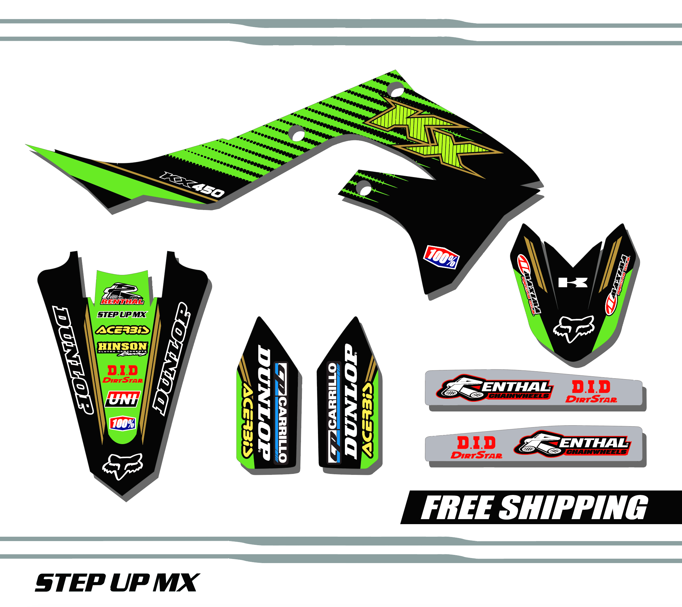 ＊·. nao .·＊ Yoshimura KX450F 19-23 / KX450X 21-24 RS-12 Stainless