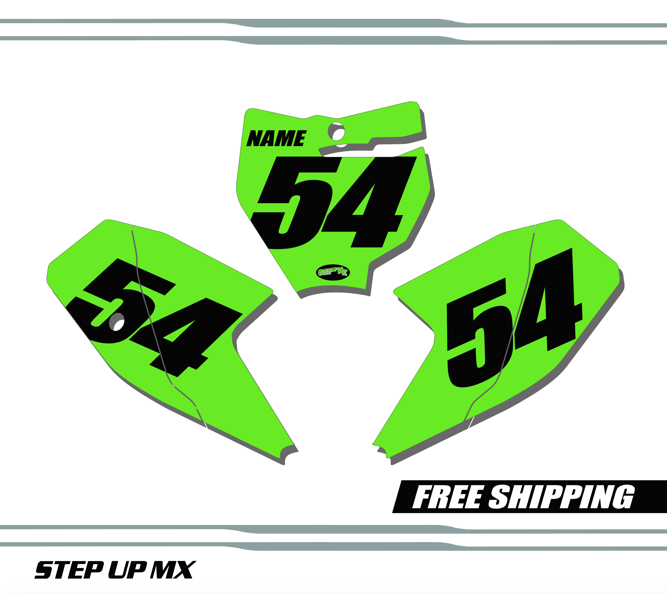 KTM 65 SX 16-23 Racer Style Number Plate Decals