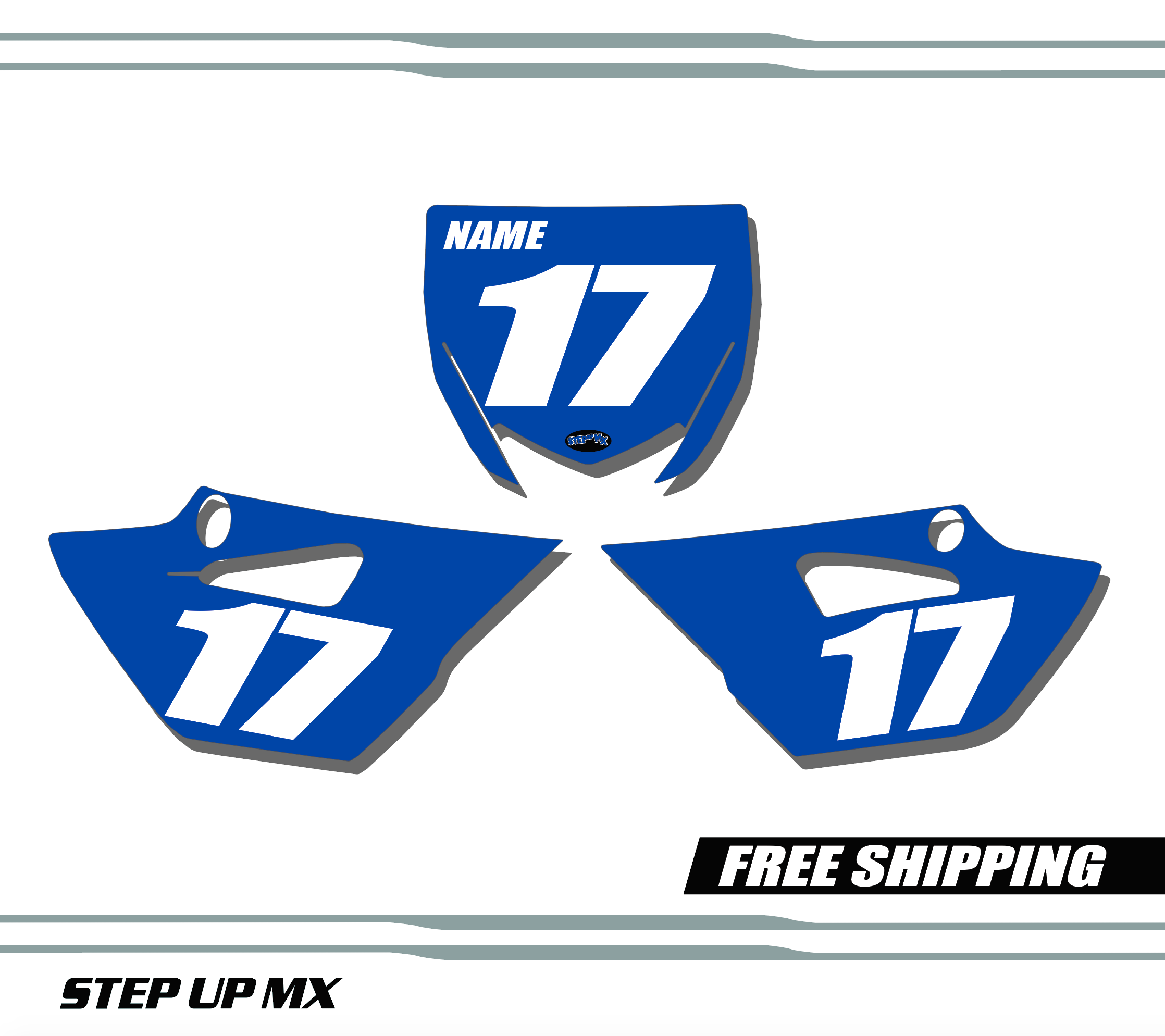Yamaha YZ85 2015-21 Racer Style Quick Ship Number Plate Decals