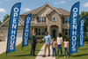 Open House Feather Flags Families Luxury Home