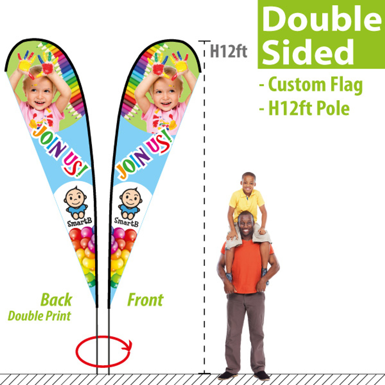 Feather Flag & Feather Banners  Large Teardrop Double-Sided