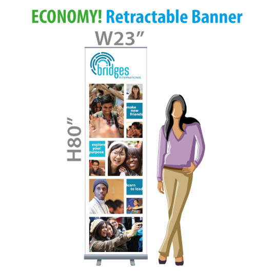 BRIDGES (Campus) - 23" ECONOMY! Retractable Banner (Fabric)