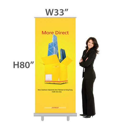 Roll Up Banner Size - Dimension, Inches, mm, cms, Pixel