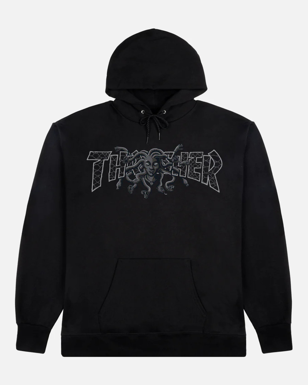 THRASHER SWEAT MEDUSA BLACK HOOD NUMERO 4 Skateshop