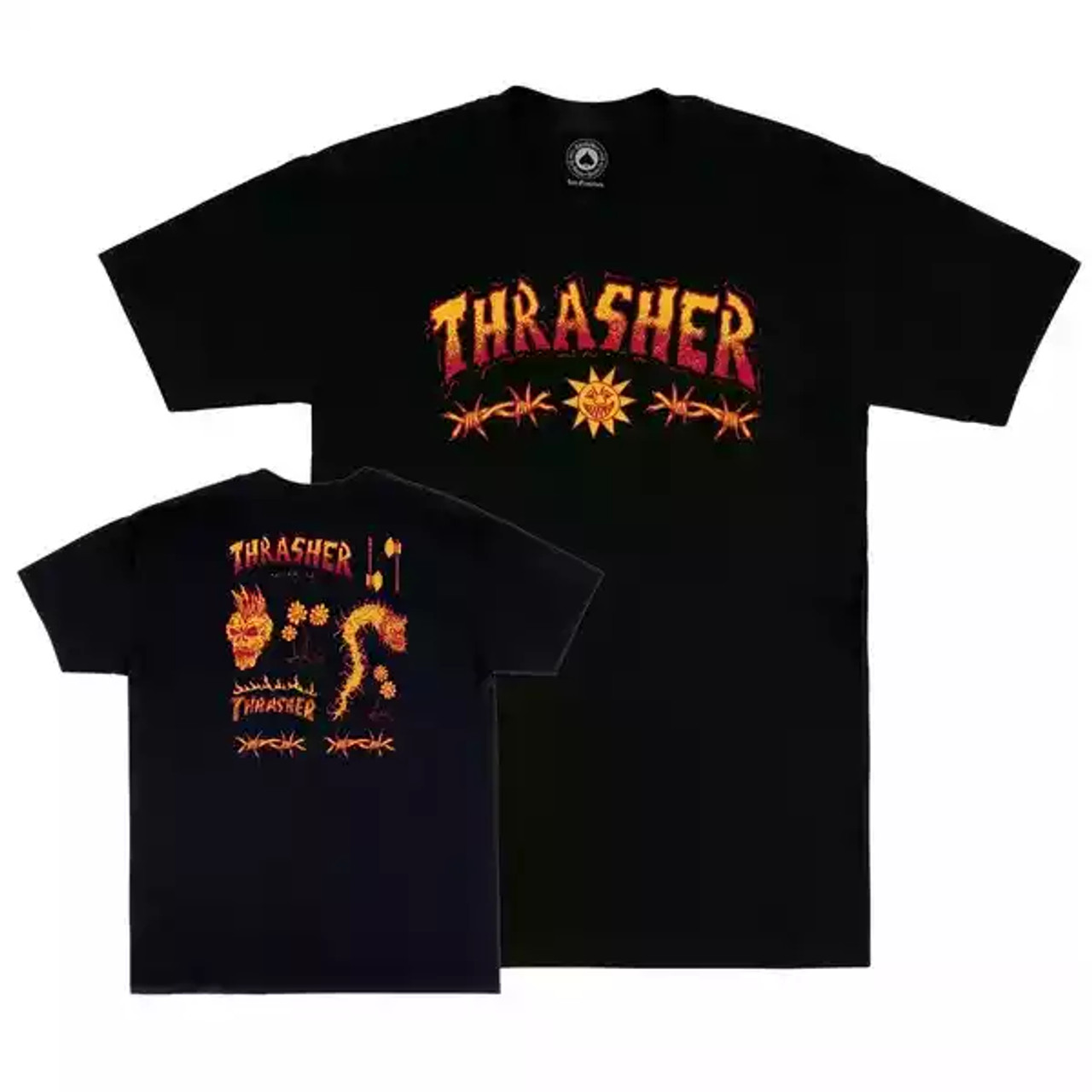 THRASHER T SHIRT SKETCH BLACK NUMERO 4 Skateshop