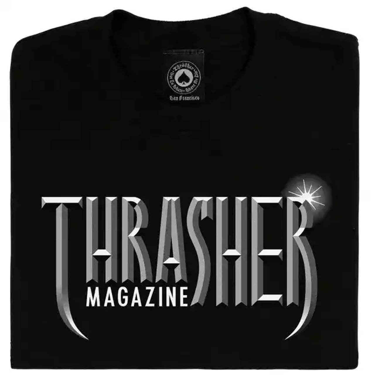 THRASHER T SHIRT GOTHIC BLACK NUMERO 4 Skateshop