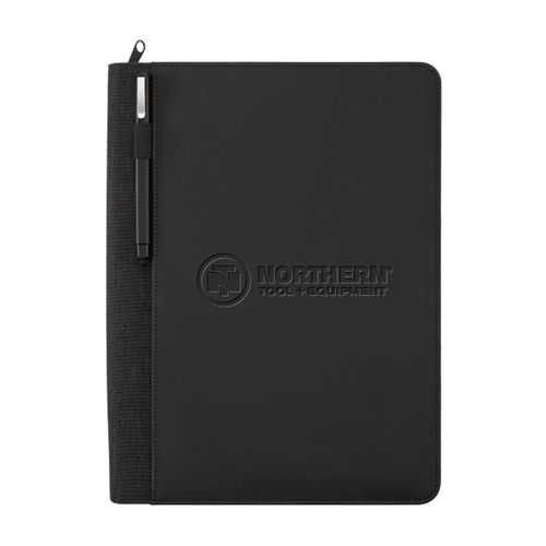 Vienna Heathered Zippered Padfolio with FSC® Mix Paper
