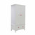 Nevis Wooden white double wardrobe pink butterfly handles
