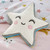 happy star cushion white reversible