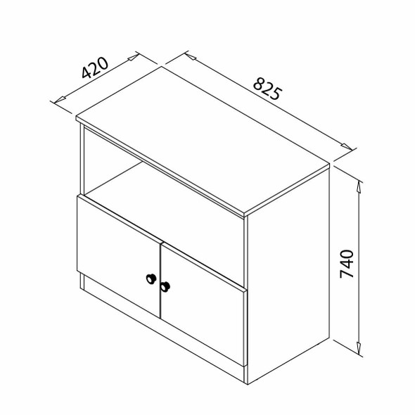 tweedle under bed cupboard shelf white