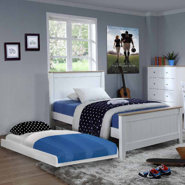 Jonah Single Bed with trundle extra sleep guest under pull out