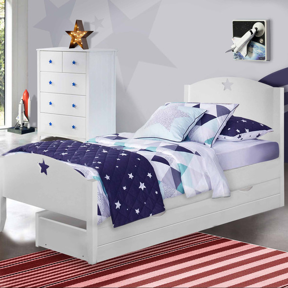 Starlight Single Bed long trundle drawer storage