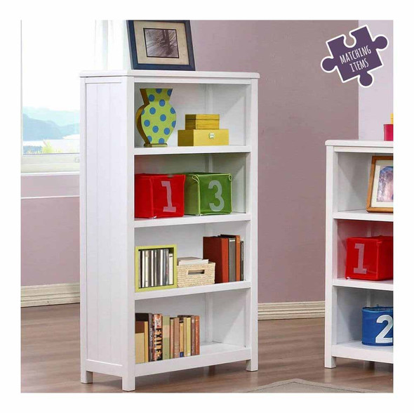 Tweedle White 4 Shelf Bookcase