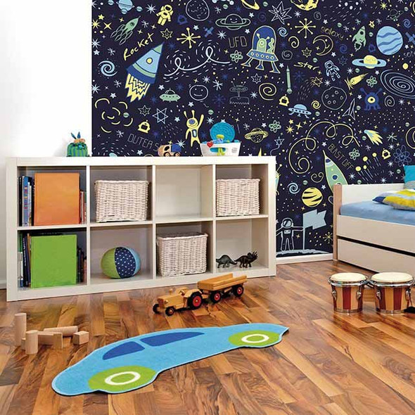Space Doodle Wall Mural